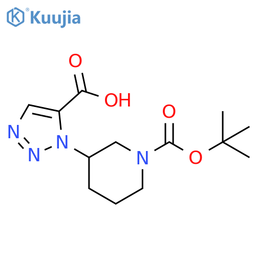 1-{1-(tert-butoxy)carbonylpiperidin-3-yl}-1H-1,2,3-triazole-5-carboxylic acid structure