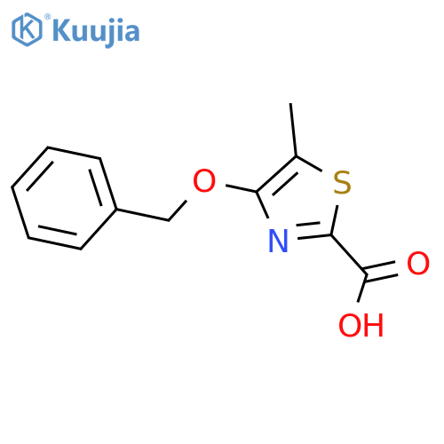 4-(benzyloxy)-5-methyl-1,3-thiazole-2-carboxylic acid structure