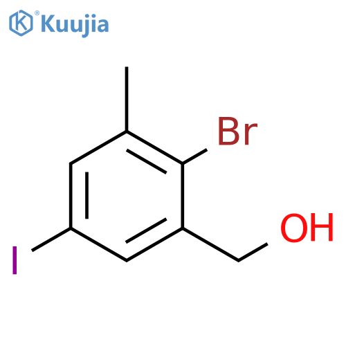 Benzenemethanol, 2-bromo-5-iodo-3-methyl- structure