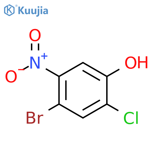 4-Bromo-2-chloro-5-nitrophenol structure