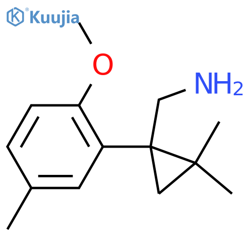 1-(2-methoxy-5-methylphenyl)-2,2-dimethylcyclopropylmethanamine structure