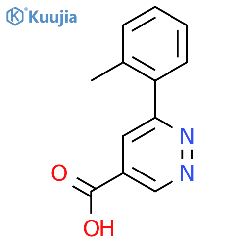 6-(o-Tolyl)pyridazine-4-carboxylic acid structure
