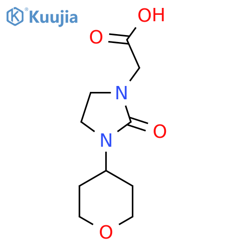 2-(2-Oxo-3-(tetrahydro-2H-pyran-4-yl)imidazolidin-1-yl)acetic acid structure