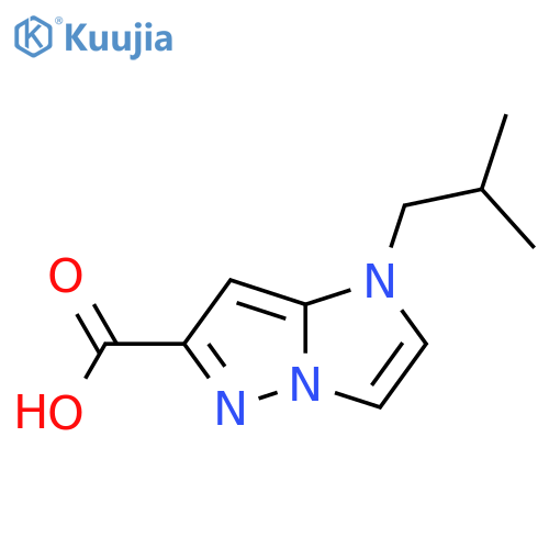 1-isobutyl-1H-imidazo[1,2-b]pyrazole-6-carboxylic acid structure