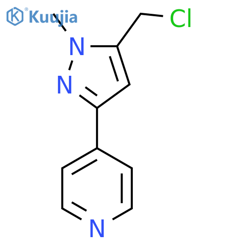 4-(5-(chloromethyl)-1-methyl-1H-pyrazol-3-yl)pyridine structure