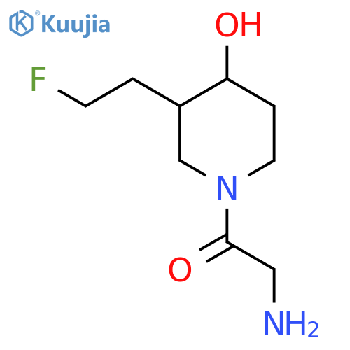 2-Amino-1-(3-(2-fluoroethyl)-4-hydroxypiperidin-1-yl)ethan-1-one structure