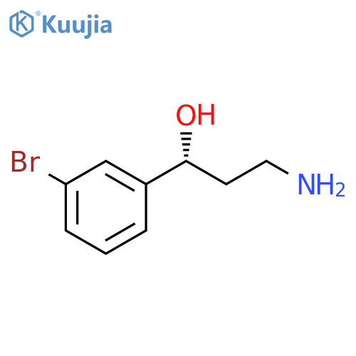 (1R)-3-amino-1-(3-bromophenyl)propan-1-ol structure