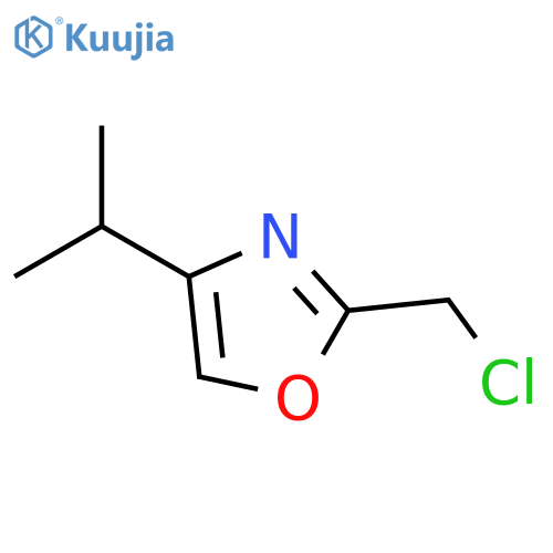 Oxazole, 2-(chloromethyl)-4-(1-methylethyl)- structure