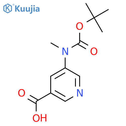 5-((tert-Butoxycarbonyl)(methyl)amino)nicotinic acid structure