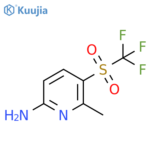 2-Pyridinamine, 6-methyl-5-[(trifluoromethyl)sulfonyl]- structure