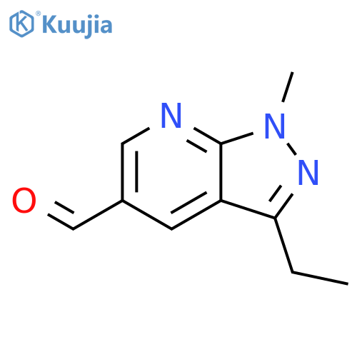 1H-Pyrazolo[3,4-b]pyridine-5-carboxaldehyde, 3-ethyl-1-methyl- structure