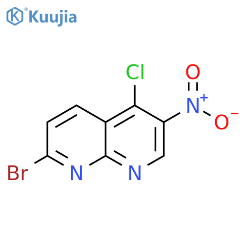 1,8-Naphthyridine, 2-bromo-5-chloro-6-nitro- structure