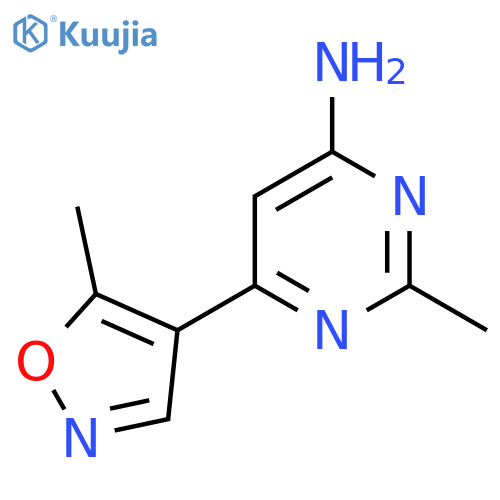 2-methyl-6-(5-methyl-1,2-oxazol-4-yl)pyrimidin-4-amine structure