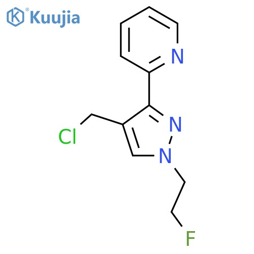 2-(4-(chloromethyl)-1-(2-fluoroethyl)-1H-pyrazol-3-yl)pyridine structure