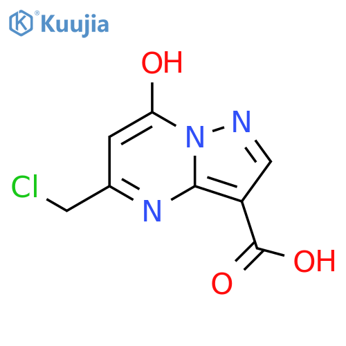 5-(chloromethyl)-7-hydroxypyrazolo1,5-apyrimidine-3-carboxylic acid structure