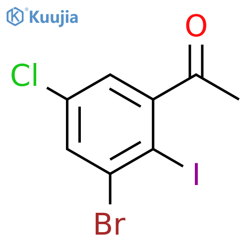 Ethanone, 1-(3-bromo-5-chloro-2-iodophenyl)- structure