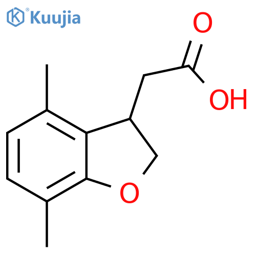 3-Benzofuranacetic acid, 2,3-dihydro-4,7-dimethyl- structure