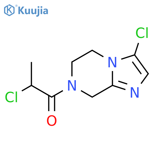 2-chloro-1-(3-chloro-5,6-dihydroimidazo[1,2-a]pyrazin-7(8H)-yl)propan-1-one structure
