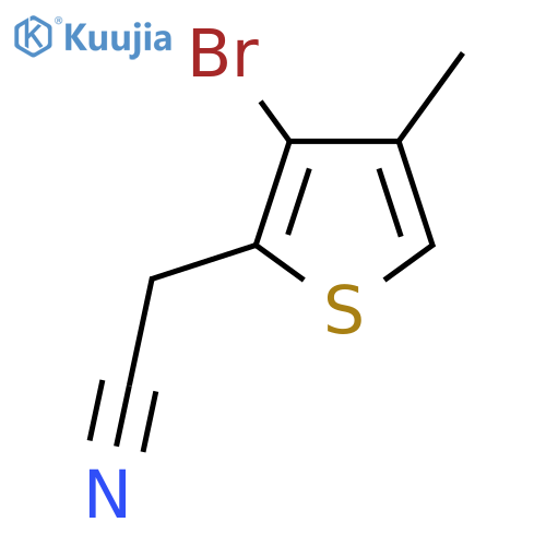 2-(3-bromo-4-methylthiophen-2-yl)acetonitrile structure