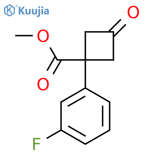 methyl 1-(3-fluorophenyl)-3-oxocyclobutane-1-carboxylate structure