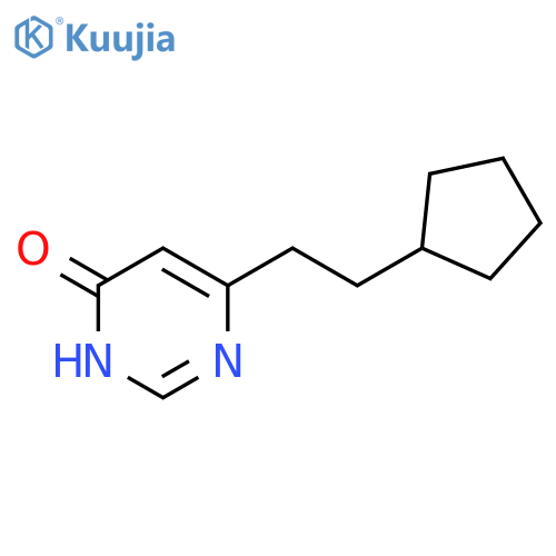6-(2-Cyclopentylethyl)pyrimidin-4-ol structure
