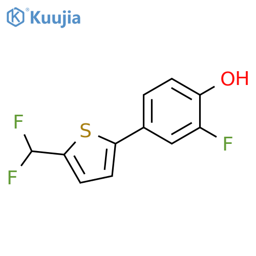 4-[5-(Difluoromethyl)-2-thienyl]-2-fluoro-phenol structure