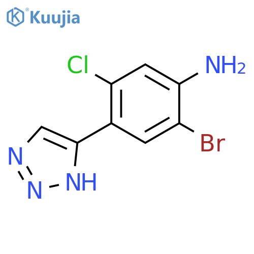 2-bromo-5-chloro-4-(1H-1,2,3-triazol-4-yl)aniline structure