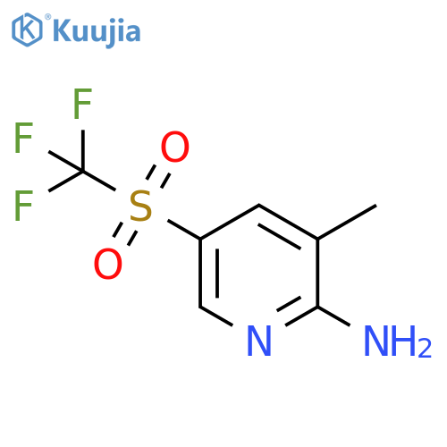 2-Pyridinamine, 3-methyl-5-[(trifluoromethyl)sulfonyl]- structure