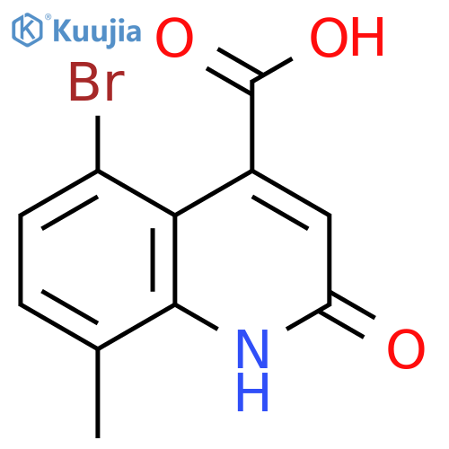5-bromo-8-methyl-2-oxo-1,2-dihydroquinoline-4-carboxylic acid structure