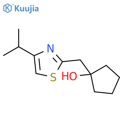 Cyclopentanol, 1-[[4-(1-methylethyl)-2-thiazolyl]methyl]- structure