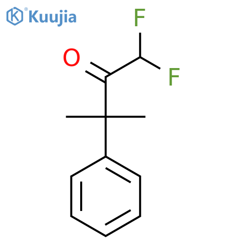1,1-difluoro-3-methyl-3-phenylbutan-2-one structure