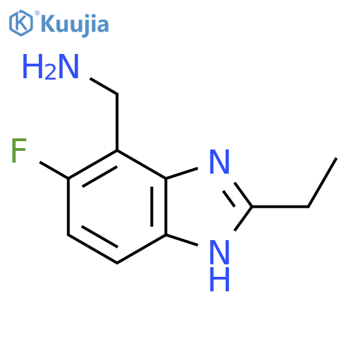 1H-Benzimidazole-7-methanamine, 2-ethyl-6-fluoro- structure