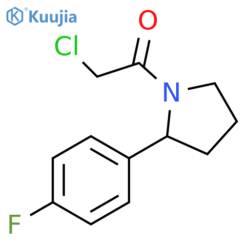 2-chloro-1-2-(4-fluorophenyl)pyrrolidin-1-ylethan-1-one structure
