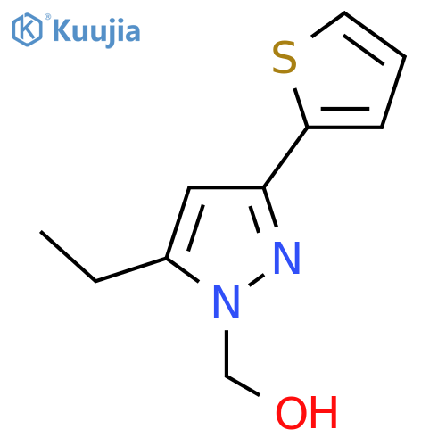 (5-ethyl-3-(thiophen-2-yl)-1H-pyrazol-1-yl)methanol structure