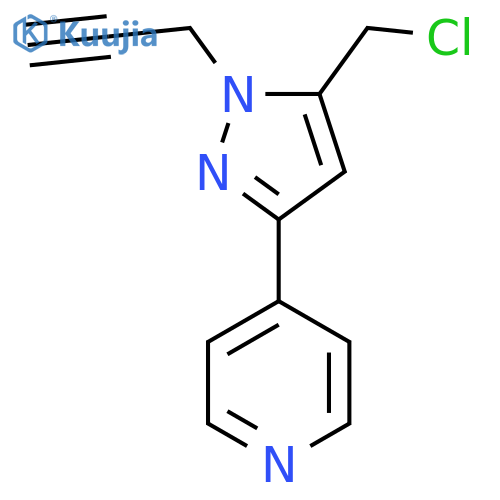 4-(5-(chloromethyl)-1-(prop-2-yn-1-yl)-1H-pyrazol-3-yl)pyridine structure