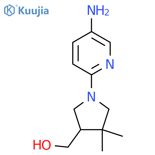 (1-(5-Aminopyridin-2-yl)-4,4-dimethylpyrrolidin-3-yl)methanol structure