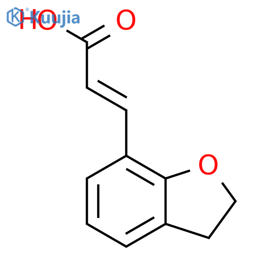 3-(2,3-dihydro-1-benzofuran-7-yl)prop-2-enoic acid structure