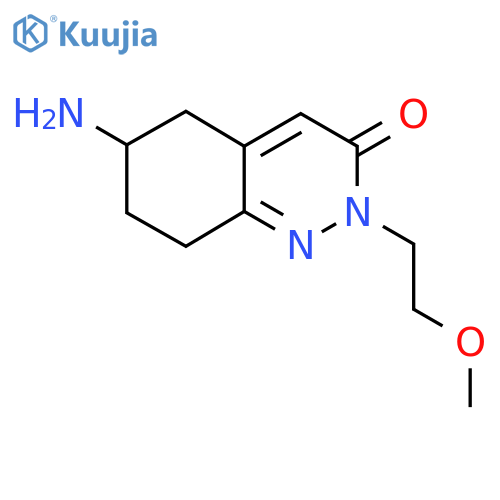 6-Amino-2-(2-methoxyethyl)-5,6,7,8-tetrahydrocinnolin-3(2H)-one structure