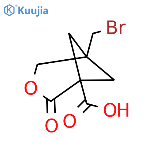5-(Bromomethyl)-2-oxo-3-oxabicyclo[3.1.1]heptane-1-carboxylic acid structure
