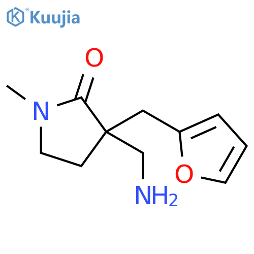 2-Pyrrolidinone, 3-(aminomethyl)-3-(2-furanylmethyl)-1-methyl- structure