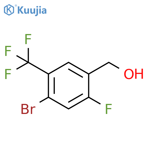 4-Bromo-2-fluoro-5-(trifluoromethyl)benzyl alcohol structure