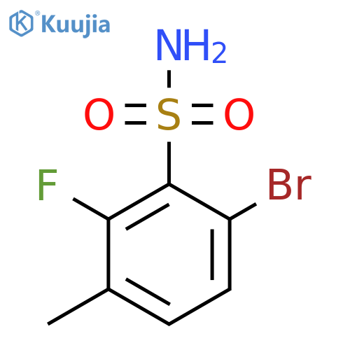 6-Bromo-2-fluoro-3-methylbenzene-1-sulfonamide structure