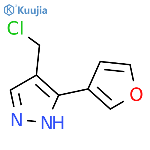 4-(chloromethyl)-3-(furan-3-yl)-1H-pyrazole structure