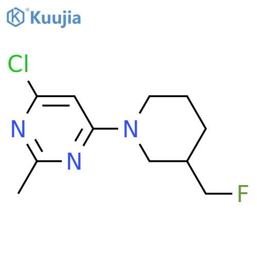 4-Chloro-6-(3-(fluoromethyl)piperidin-1-yl)-2-methylpyrimidine structure