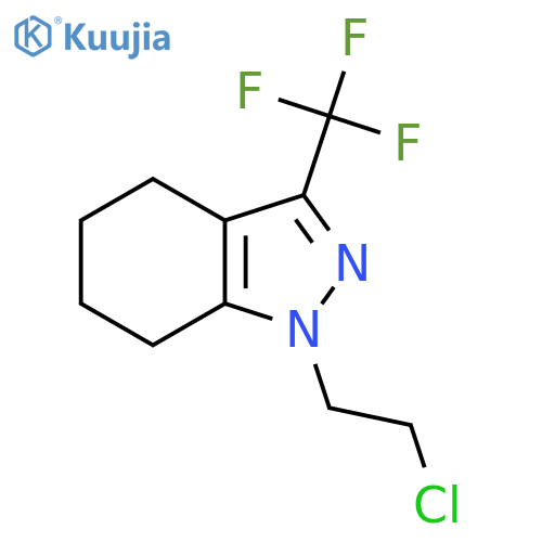 1-(2-chloroethyl)-3-(trifluoromethyl)-4,5,6,7-tetrahydro-1H-indazole structure