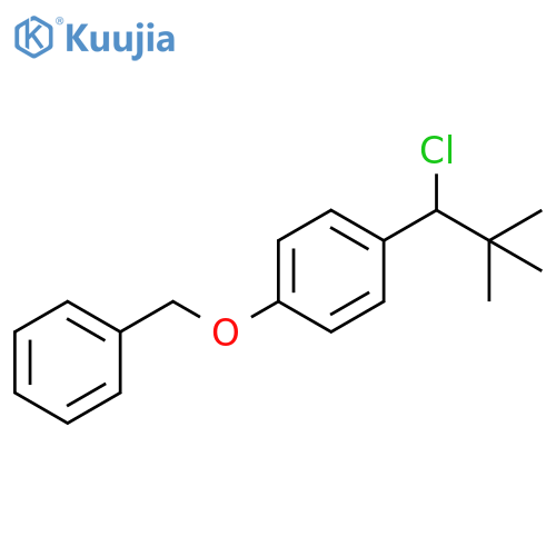 1-(benzyloxy)-4-(1-chloro-2,2-dimethylpropyl)benzene structure