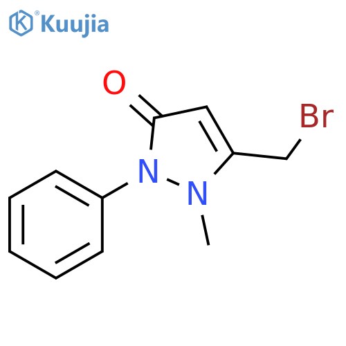 3H-Pyrazol-3-one, 5-(bromomethyl)-1,2-dihydro-1-methyl-2-phenyl- structure