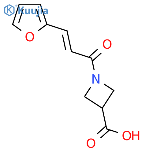 (E)-1-(3-(furan-2-yl)acryloyl)azetidine-3-carboxylic acid structure