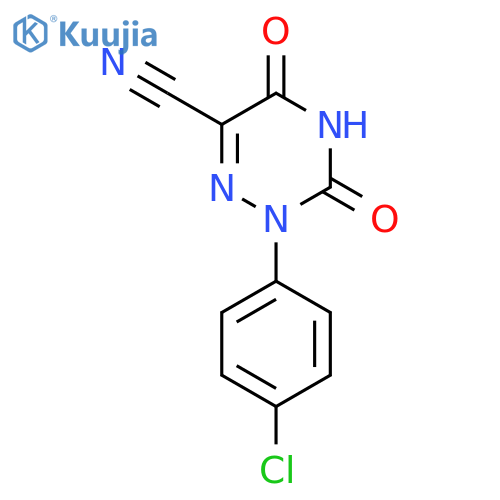 2-(4-Chlorophenyl)-3,5-dioxo-2,3,4,5-tetrahydro-1,2,4-triazine-6-carbonitrile structure