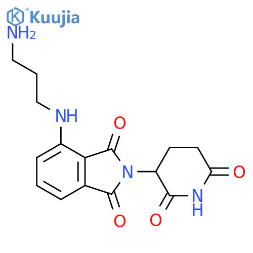 4-(3-aminopropyl)amino-2-(2,6-dioxopiperidin-3-yl)-2,3-dihydro-1H-isoindole-1,3-dione structure